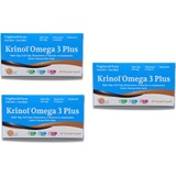 Krinol Omega 3 Plus - Balık Yağı, Krill Yağı, Resveratrol, E Vitamini ve Astaksantin - 60 Kapsül - 3 Kutu