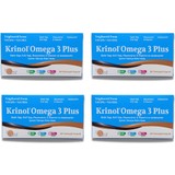 Krinol Omega 3 Plus - Balık Yağı, Krill Yağı, Resveratrol, E Vitamini ve Astaksantin - 60 Kapsül - 4 Kutu