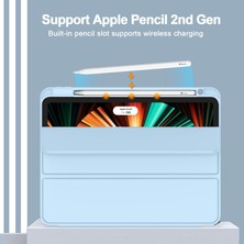 MobaxAksesuar Apple iPad Pro 12.9 6. Nesil 5. Nesil Kılıf Pen Charge Kalem Bölmeli A2378 A2379 A2461 A2462 2022 A2436 A2437 A2764 A2766