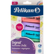 Pelikan Fosforlu Kalem 6'lı Pastel Renkler PL60078802FK6 3019