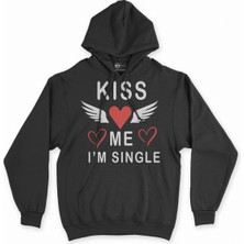 Cix Kiss Me I Am Single Siyah Sweatshirt Hoodie