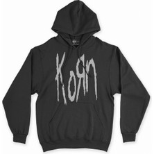 Cix Korn Yazılı Siyah Sweatshirt Hoodie