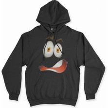 Cix Şaşkın Surat Siyah Sweatshirt Hoodie