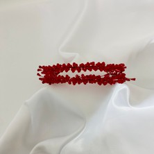 Lüks Düğün Aksesuarları Nil Kırmızı Nişan / Kına Gelin Tacı