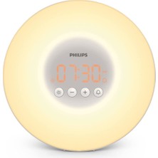 Philips - Uyandırma Işığı HF3500/01, LED Çalar Saat, Fm Radyo, Gün Doğumu ve Gün Batımı Simülasyonu, 1 Doğal Ses, 200 Alarm, 200 Lux, Beyaz