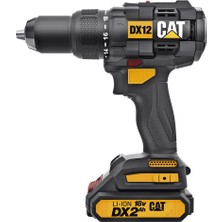 Cat DX12 18VOLT/2.0AH Li-Ion Çift Akülü Kömürsüz Profesyonel Şarjlı Darbeli Matkap