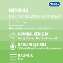 Durex Naturals 40'lı Doğal Kayganlaştırıcılı İnce Prezervatif