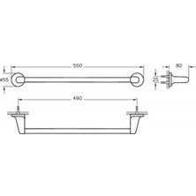 Artema Vitra Marin A44944 Uzun Havluluk, Krom