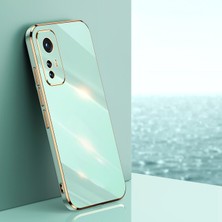 MTK Moveteck Xiaomi Mi 11 Lite 5g Uyumlu Kılıf Kamera Korumalı Parlak Gold Kenarlı Yumuşak Silikon Kapak