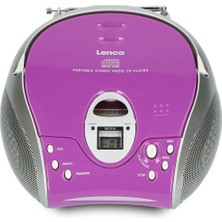 Lenco Scd-24 Mor - CD Çalarlı Taşınabilir Stereo Fm Radyo - Mor