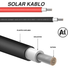 YCK Solar Solar Kablo 4 Mm2 Kırmızı-Siyah 10+10 Toplam 20 Metre- 2 Set Mc4 Konnektörlü