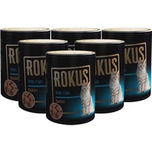 Rokus Balıklı 410 gr Kedi Konserve Maması 6'lı Ekonomik Paket