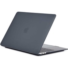 Kilifone - Macbook 13.3' Pro 2020 - Alt ve Üst Koruyucu Msoft Kristal Kapak - Siyah