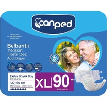 Canped Tekstil Yüzeyli Belbantlı Hasta Bezi Büyük (Xl) 90 Adet