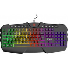 Inca Ruthless IKG-310 Rainbow Effect Oyuncu Gaming Klavye + Mouse Seti