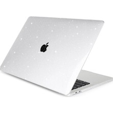 TEKNETSTORE Macbook Pro 13 M1-M2 Çip 2020/2022 A2338 A2686 Uyumlu Kristal Şeffaf Simli Kapak