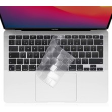 TEKNETSTORE Macbook Pro 13 Inc 2020 M1 A2338 / A2251 / A2289 ile Uyumlu Türkçe Q Klavye Silikon Koruyucu Kılıf