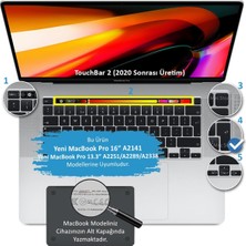 TEKNETSTORE Macbook Pro 13 Inc 2020 M1 A2338 / A2251 / A2289 ile Uyumlu Türkçe Q Klavye Silikon Koruyucu Kılıf