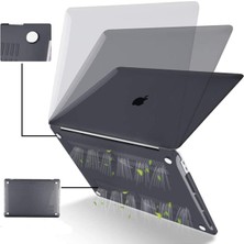 TEKNETSTORE Apple Macbook Air 13" 2020 (M1 Çip) A2337 Şeffaf Siyah Kılıf Koruyucu Kapak