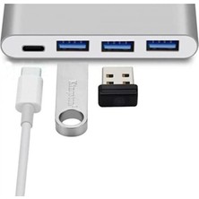 Type-C 3 x USB 3.0 Port Çoklayıcı Dönüştürücü Çevirici Macbook, Type C USB Çoklayıcı