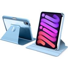 Case 4U Apple iPad Mini 2021 (6.Nesil) Kalem Bölmeli Nayn 360 Derece Dönebilen Standlı Kılıf Koyu Yeşil