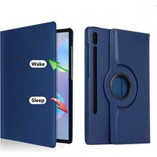 Case 4U Samsung Galaxy Tab S7 T870 Uyumlu Uyku Modlu 360 Derece Dönebilen Standlı Tablet Kılıfı Kırmızı