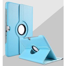 Case 4U Samsung Galaxy Note 10.1 N8000 Uyumlu Uyku Modlu 360 Derece Dönebilen Standlı Tablet Kılıfı Mavi