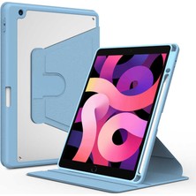 Case 4U Apple iPad Pro 10.5 (7.Nesil) Kalem Bölmeli Nayn 360 Derece Dönebilen Standlı Kılıf Açık Mavi