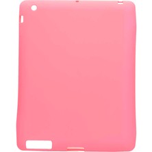 Case 4U Apple iPad 2 / 3 / 4 Kılıf Yumuşak Premier Sky Silikon Tablet Arka Kapak Koyu Pembe