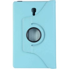 Case 4U Samsung Galaxy Tab S4 T830 Uyumlu Uyku Modlu 360 Derece Dönebilen Standlı Tablet Kılıfı Açık Mavi