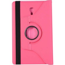 Case 4U Samsung Galaxy Tab A T590 Uyumlu Uyku Modlu 360 Derece Dönebilen Standlı Tablet Kılıfı Koyu Pembe