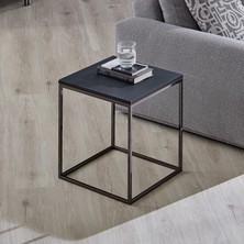 Enza Home Legato Kare Metal Yan Sehpa - Siyah