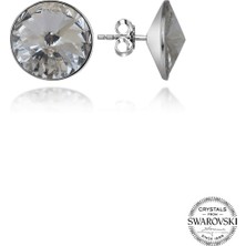 Swarovski Crystal Kadın Çivili Gümüş Küpe
