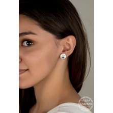 Swarovski Crystal Kadın Çivili Gümüş Küpe