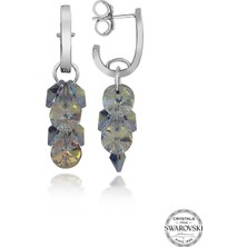 Swarovski Crystal Kadın Janjan Salkım Gümüş Küpe