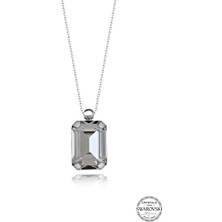 Swarovski Crystal Kadın Octagon Gümüş Kolye