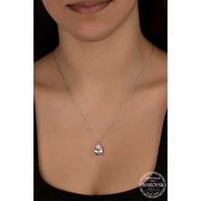Swarovski Crystal Kadın Damla Gümüş Kolye