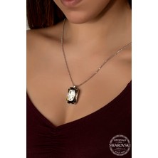 Swarovski Crystal Kadın Panter Gümüş Kolye