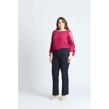 Moda Berray 2555 Gizli Cep Modeline Sahip Büyük Beden Pantolon Lacivert