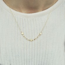 Lilarote Altın Üç Yıldız Kolye