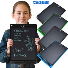 Vothoon 12 Inc Writing Yeşil LCD Grafik Dijital Kalemli Çizim Tableti Yazı Tahta Not Yazma Eğitim Tableti