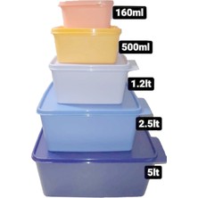 Tupperware Saklama Kabı Kare Beşli Set