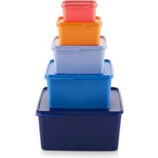 Tupperware Saklama Kabı Kare Beşli Set