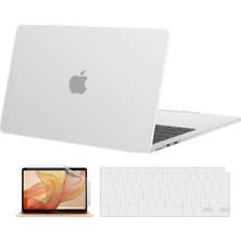 TEKNETSTORE Macbook Pro 13 Inç M2 Çip A2686 Tam Uyumlu Alt Üst Kılıf + Klavye Kılıfı + Ekran Koruyucu Film