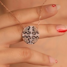 Ravza Gümüş 925 Ayar Gümüş Leopar Desen Kolye