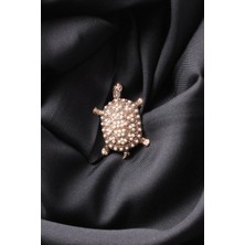 PIERPARIS Broş Fıgurlu Otantık Desenli Bronz Kristal Taşli