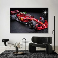 SML Tablo Ferrari Kırmızı Yarış Arabası Formula Bir Hız Tutkusu Kanvas Tablo