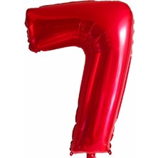 Parti Station Rakam Folyo Balon Kırmızı Rakam Balon Kırmızı Yaş Balon 76 cm Sayı Balon Uçan Balon Helyum Balon