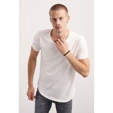 Tarz Cool 2'li Paket Beyaz-Siyah Pis Yaka Salaş T-Shirt