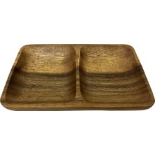 Boho Bazzar Akasya Ağacı El Yapımı 2 Bölmeli Çerezlik WD6122 19,5*12CM
